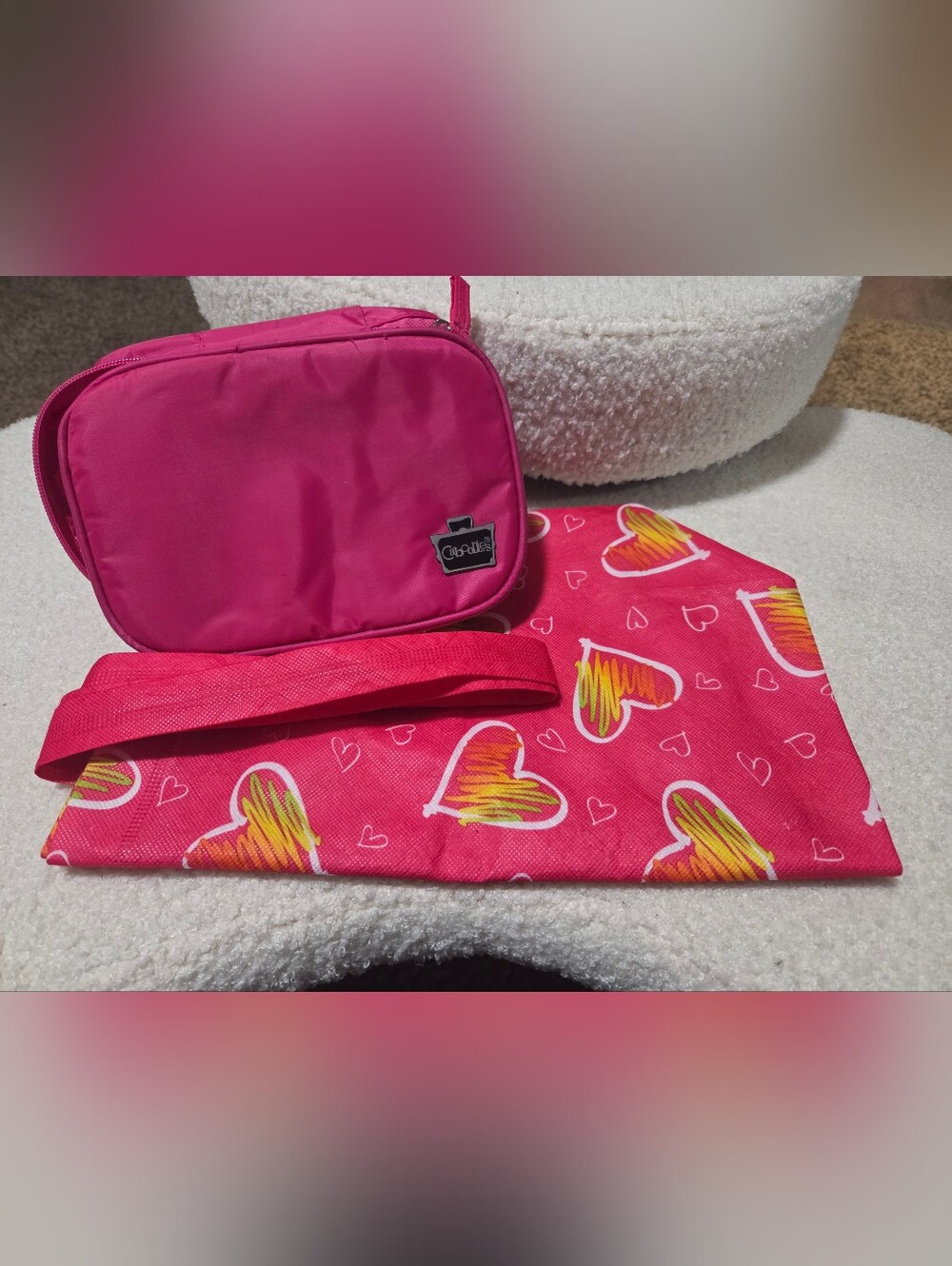 4PC PINK REUSABLE BAG BUNDLE (3 CABOODLES BAGS & EXTRA REUSABLE TOTE BAG!) - Picture 4 of 5